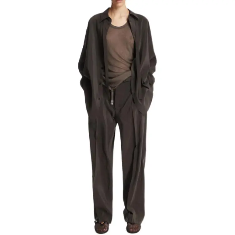 Lemaire Tie Detailed Long Shirt-3