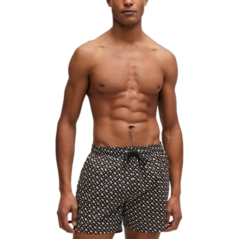 HUGO BOSS Logo jacquard Swim Shorts-1