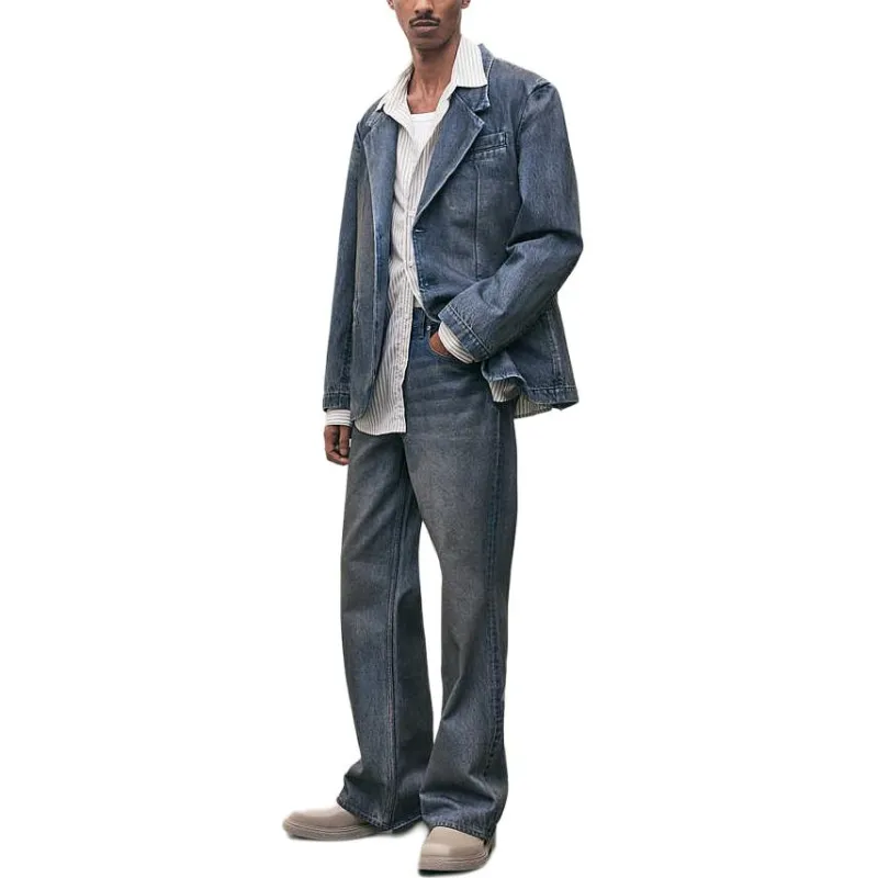 H&M Business Suit Men's Denim Blue-4