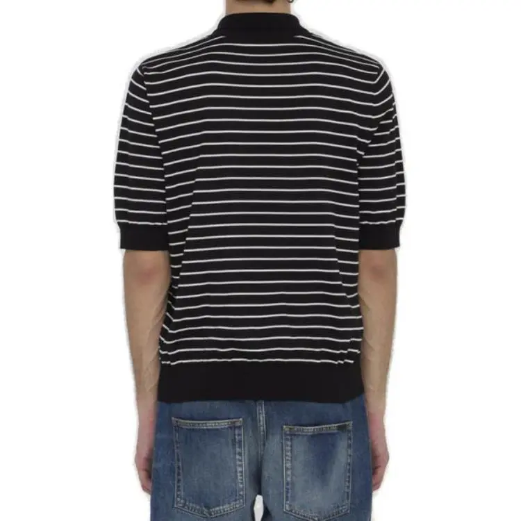 CELINE Triomphe Striped Fine Polo-2