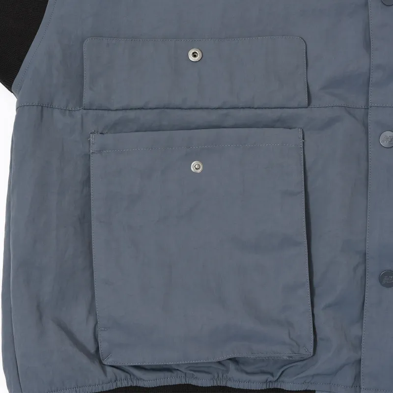 New Balance New Balance MET24 FW24 Outdoor Workwear Lapel Jackets Coat Unisex Black Gray Color-5