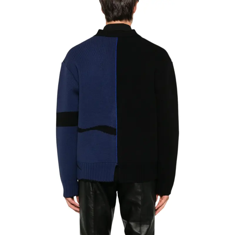 Burberry Ekd Intarsia Knit Buttoned Cardigan-3