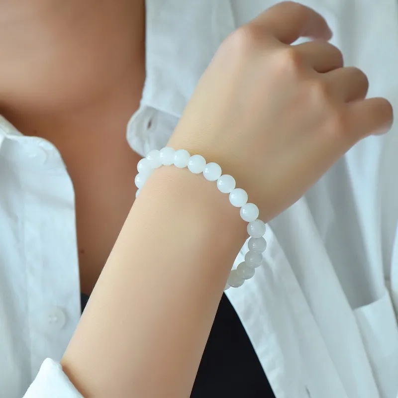 TAMINA Bracelets White Jade Unisex-6