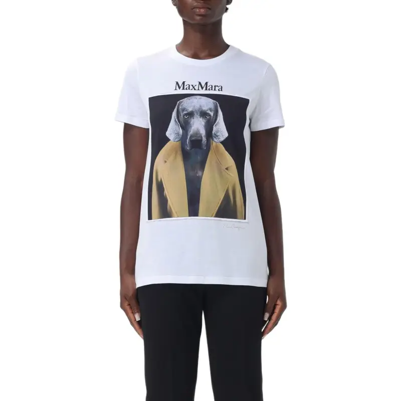 MaxMara Graphic Printed Crewneck T Shirt-2