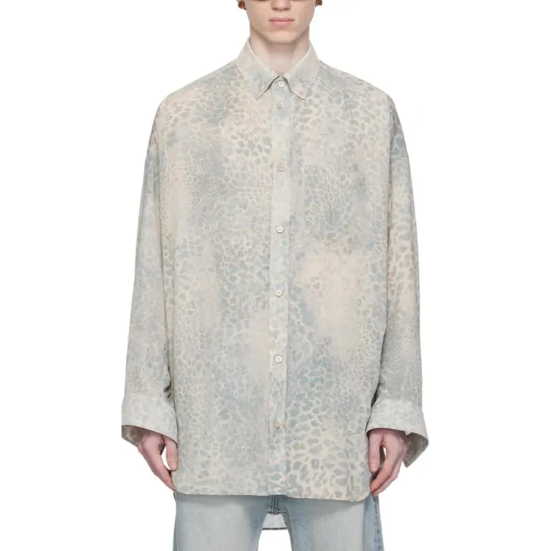 Balenciaga Leo Bleached Long Sleeved Shirt-2