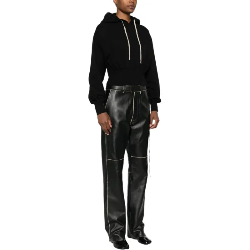 Rick Owens DRKSHDW Tatlin Zipped Hoodie 'Black'-3