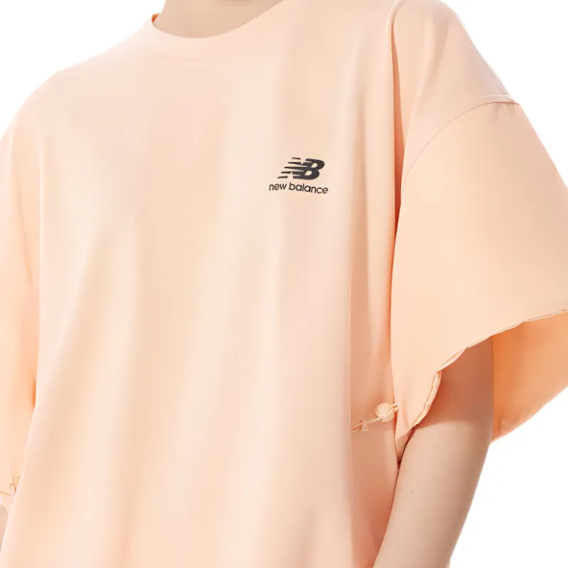 New Balance Drop Shoulder Sleeve T Shirt Women's Orange-1