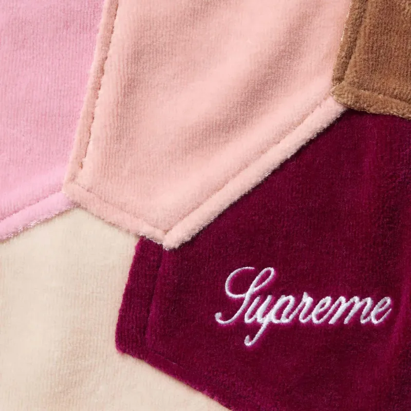 Supreme Patchwork Velour Short-4