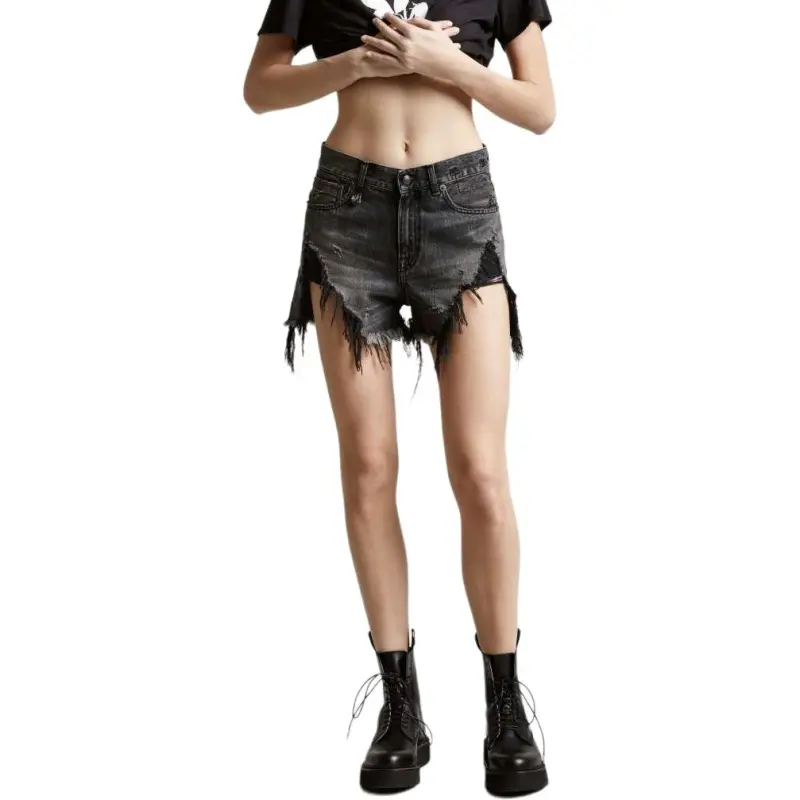 R13 Denim Shorts Women's Dark Blue-1