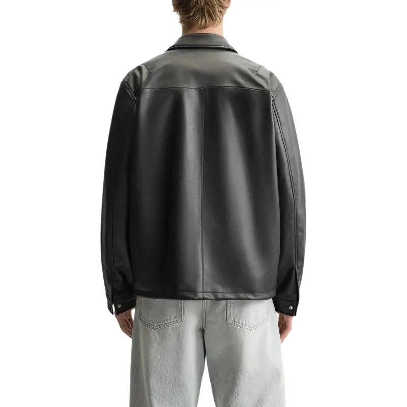 ZARA Leather Jacket Unisex Black-4