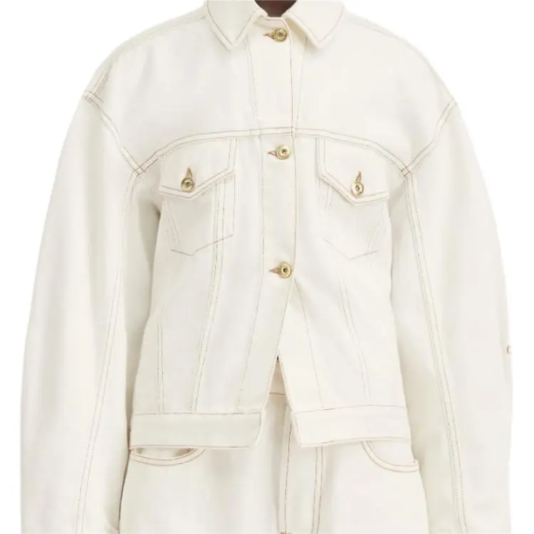 Jacquemus La Veste De Nîmes 'Off White/Tabaccco'-4