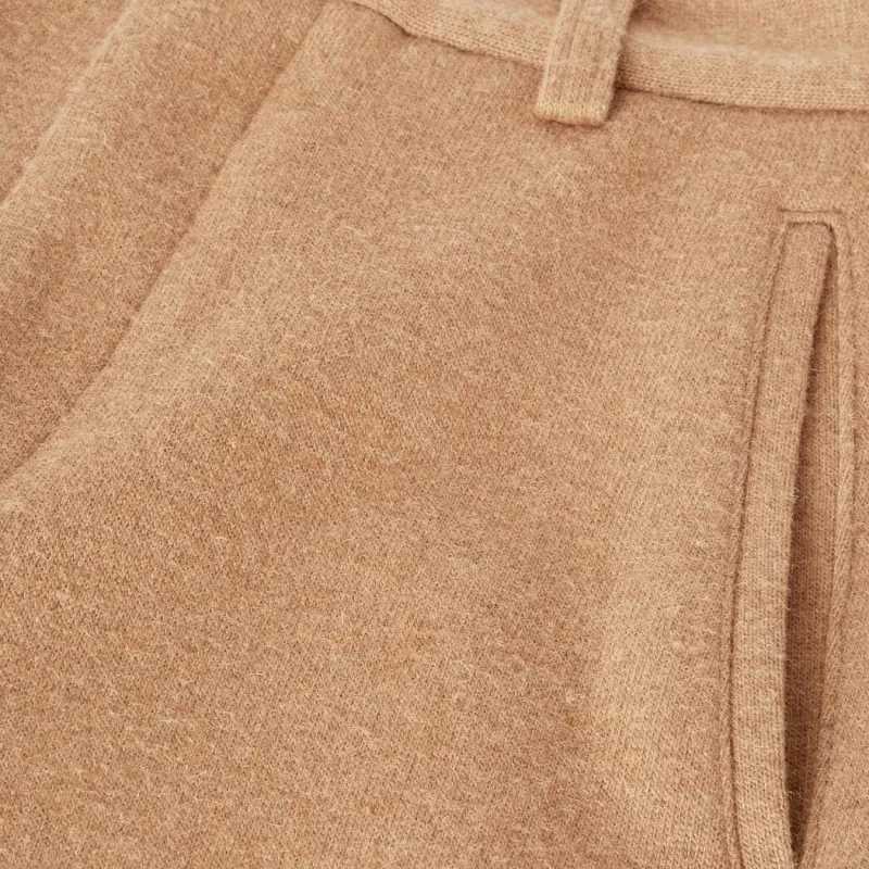 Loro Piana Knitted Sports Pants Men's Light Brown-6