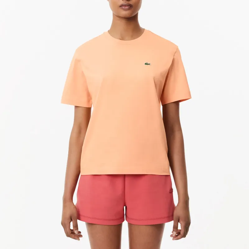 LACOSTE Logo appliqué Cotton T shirt-1