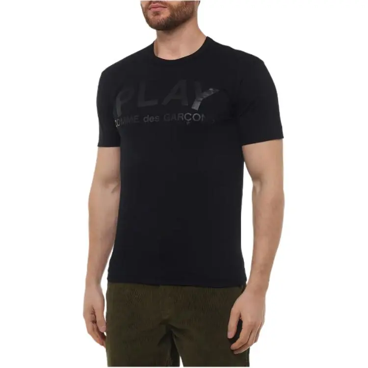 CDG Play T Shirts Men Black-2
