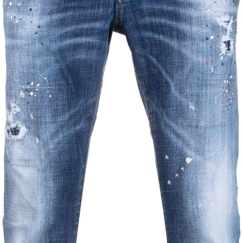 DSQUARED 2 Paint Splatter Effect Distressed Jeans-6
