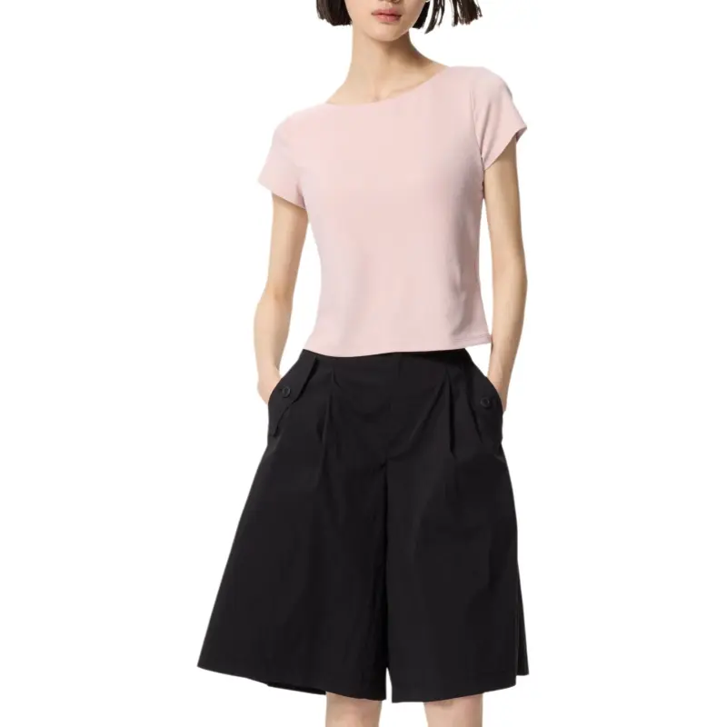 UNIQLO T Shirt Women's Pastel Pink-2
