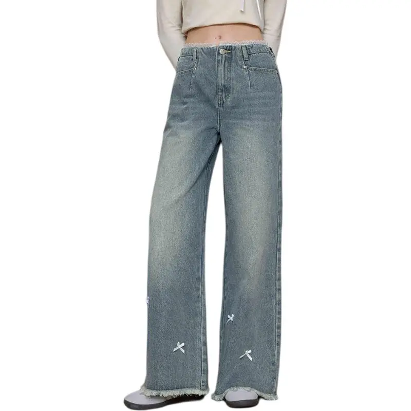 SEENFAAN Jeans Women's Washed Blue-1
