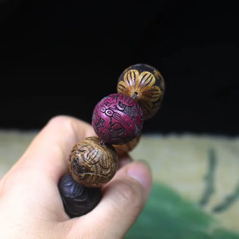 There Is You In The Long World Sandalwood Wooden Bracelets Unisex-3