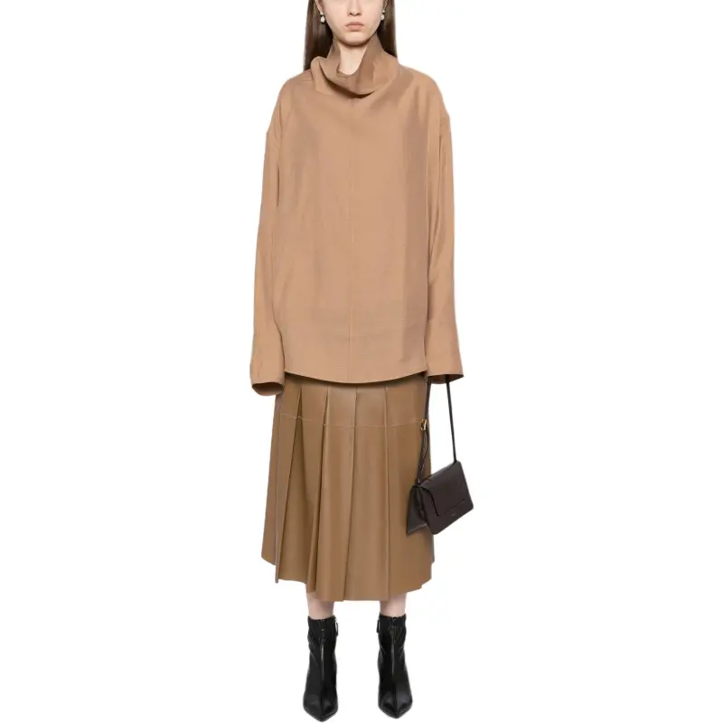 TOTEME Funnel neck Organza Blouse-1