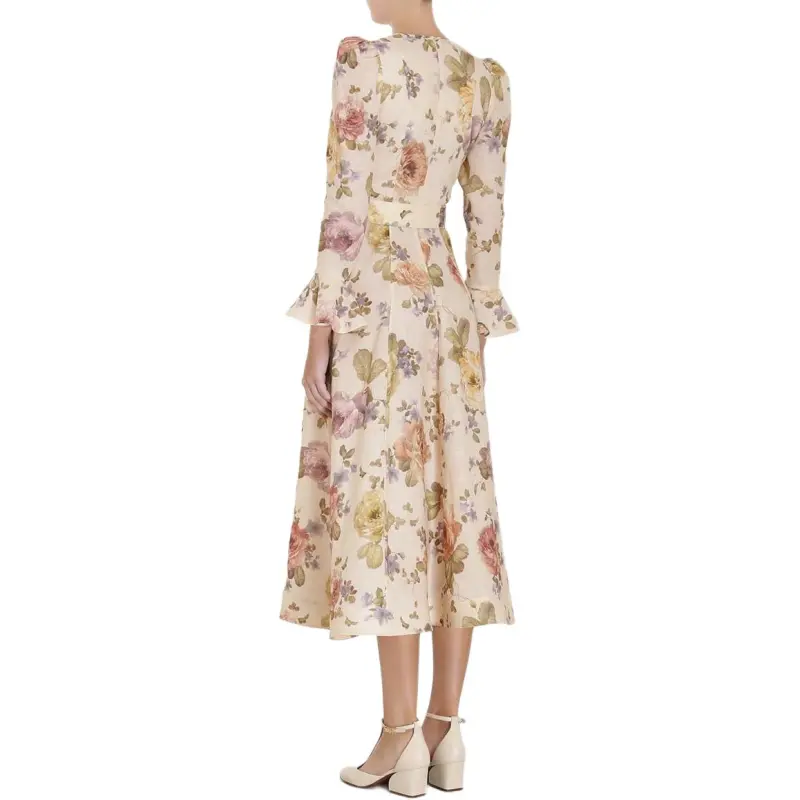 Zimmermann FW23 Long Sleeved Dresses Women's White-3