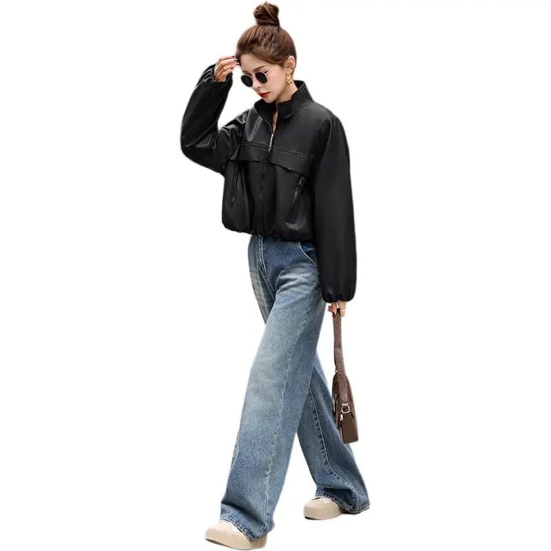Fele.d Leather Jackets Women's-14