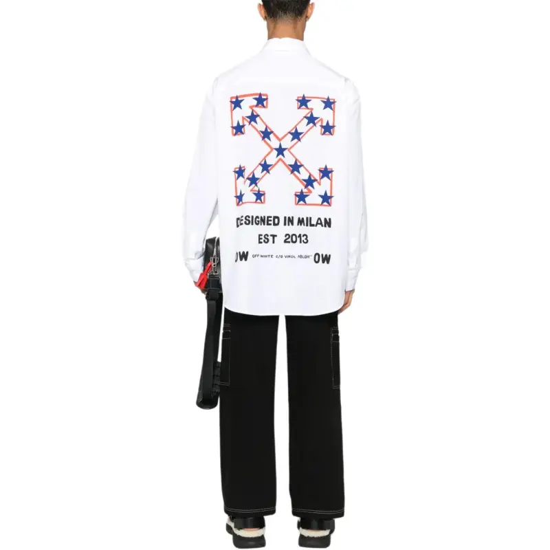 Off Star Arrow Long Sleeved Shirt-2