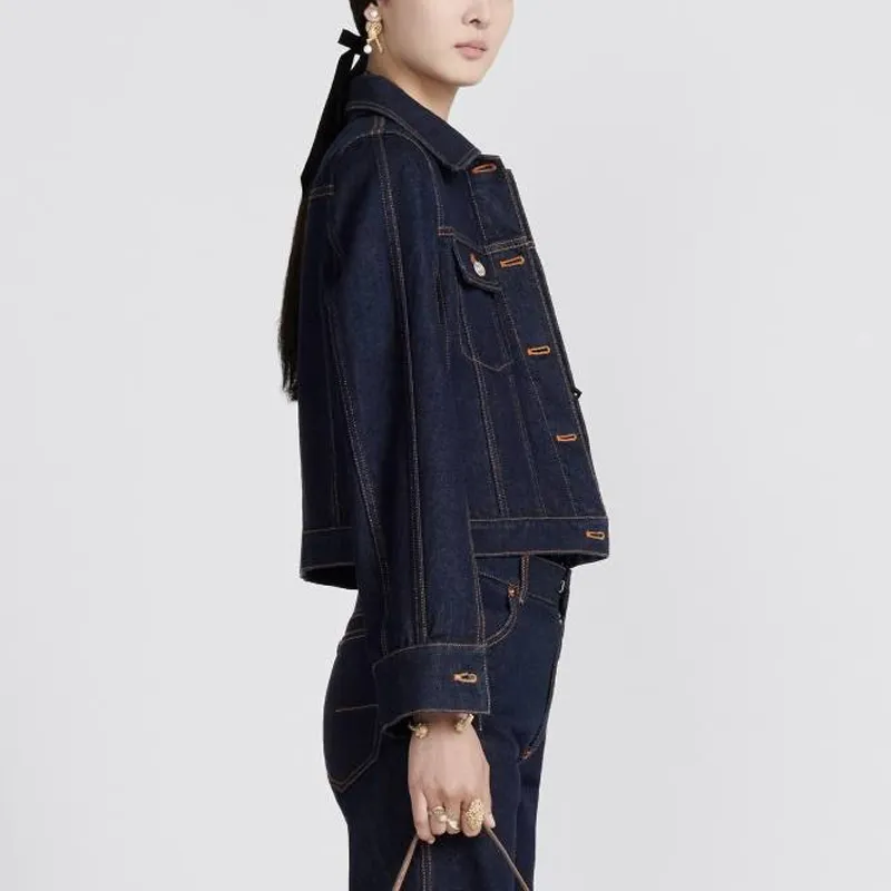 DIOR SS22 Denim Jacket Women's Blue-3