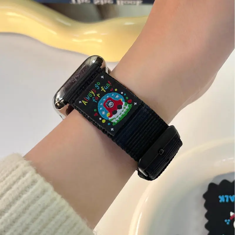 KVZUVUU Watch Band Apple Compatibility Canvas Material-2
