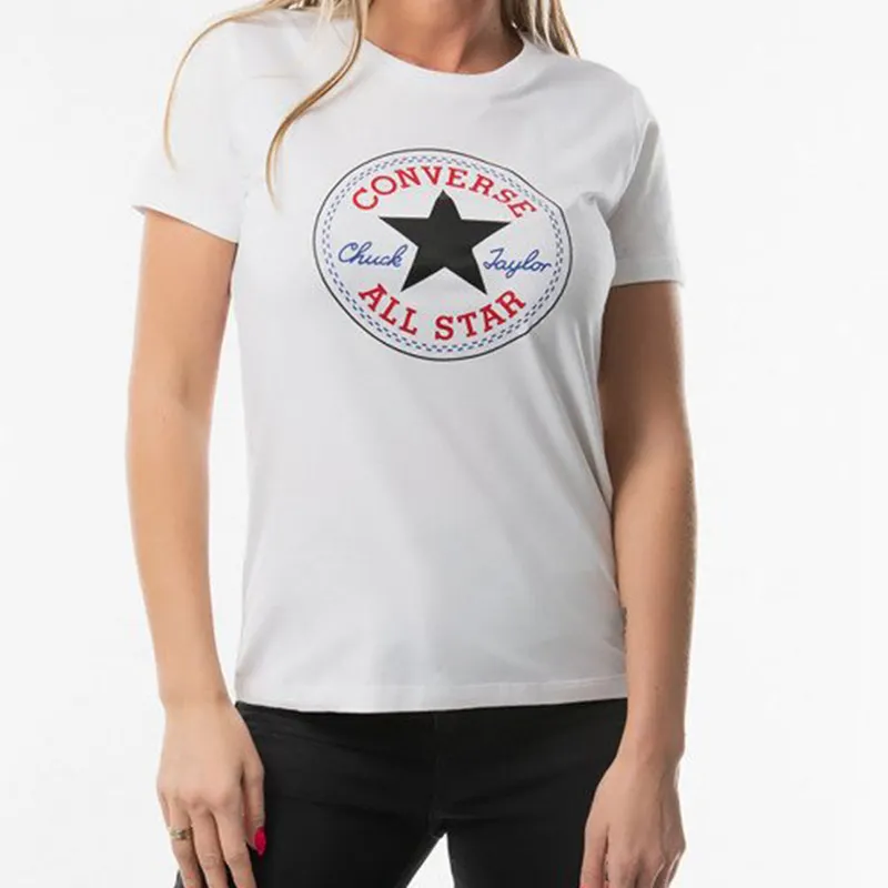 Converse Run Star Hike T Shirt Women's White-2
