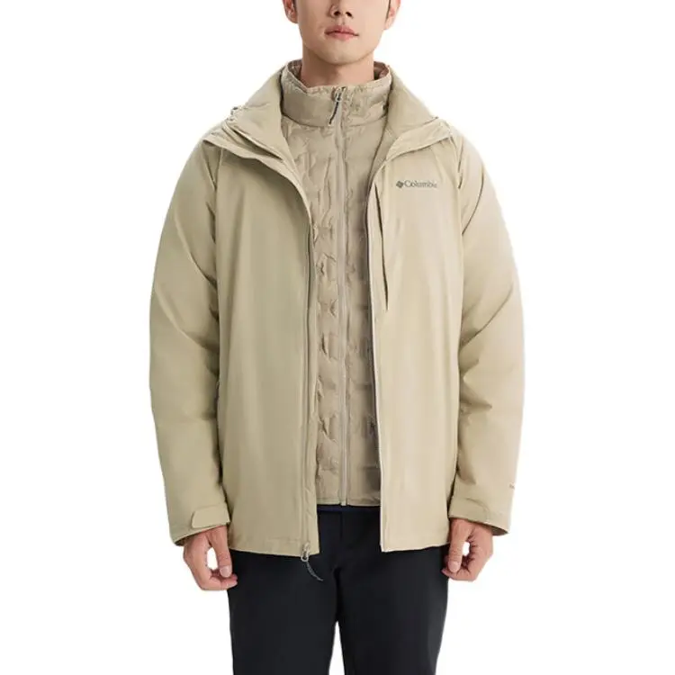 Columbia Waterproof And Warm Windbreaker Jacket Men's Khaki-2