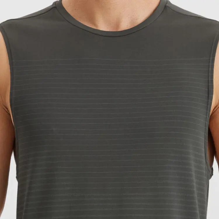 DECATHLON 500 Series Tank Tops Men's Dark Gray Green-5