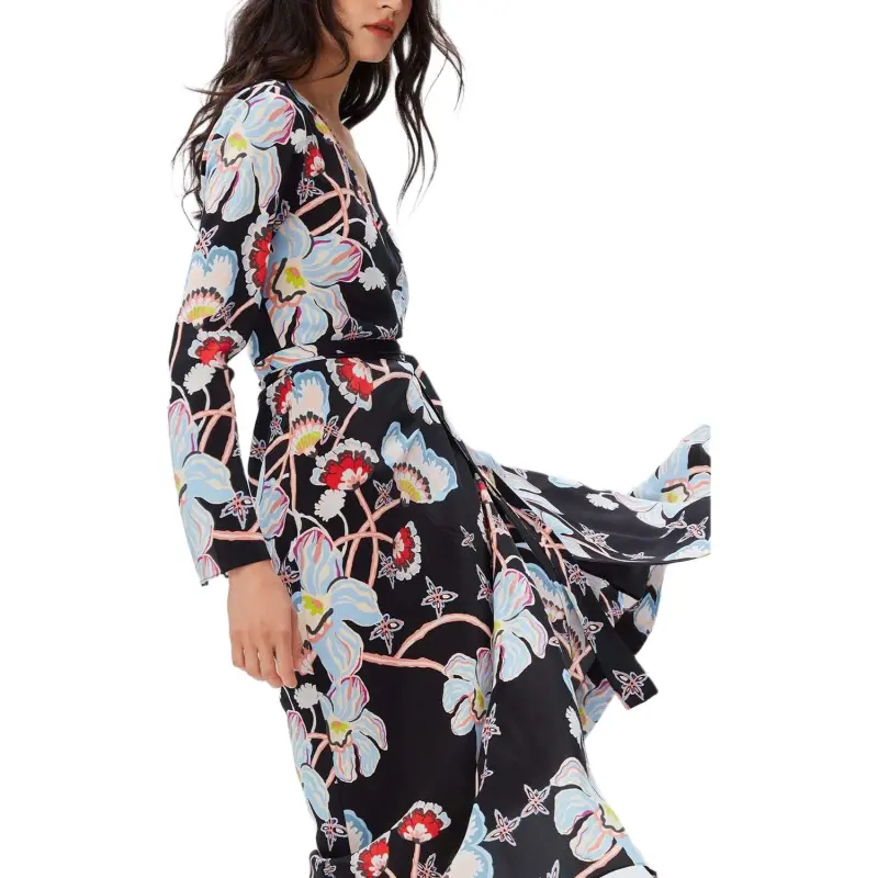 DVF Diane Von Furstenberg Tilly Floral print Wrap Dress-3