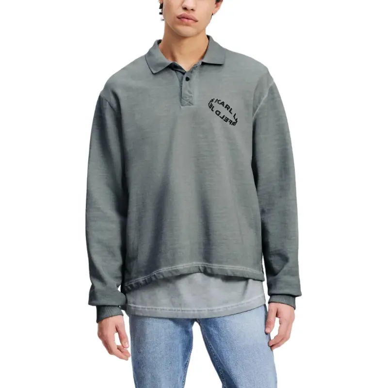 KARL LAGERFELD / Karl Lagerfeld Jeans Logo print Polo Sweatshirt-3