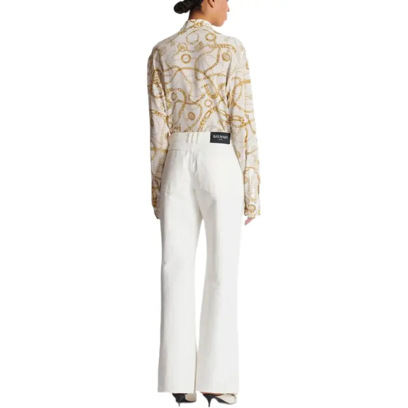 BALMAIN Logo patch Jeans-3