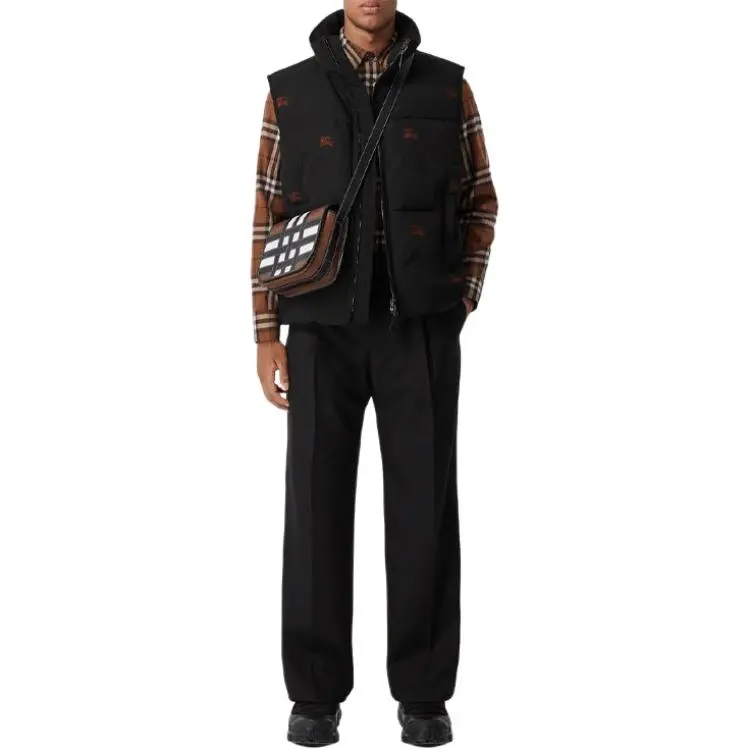 Burberry Embroidered Ekd Nylon Puffer Gilet-1