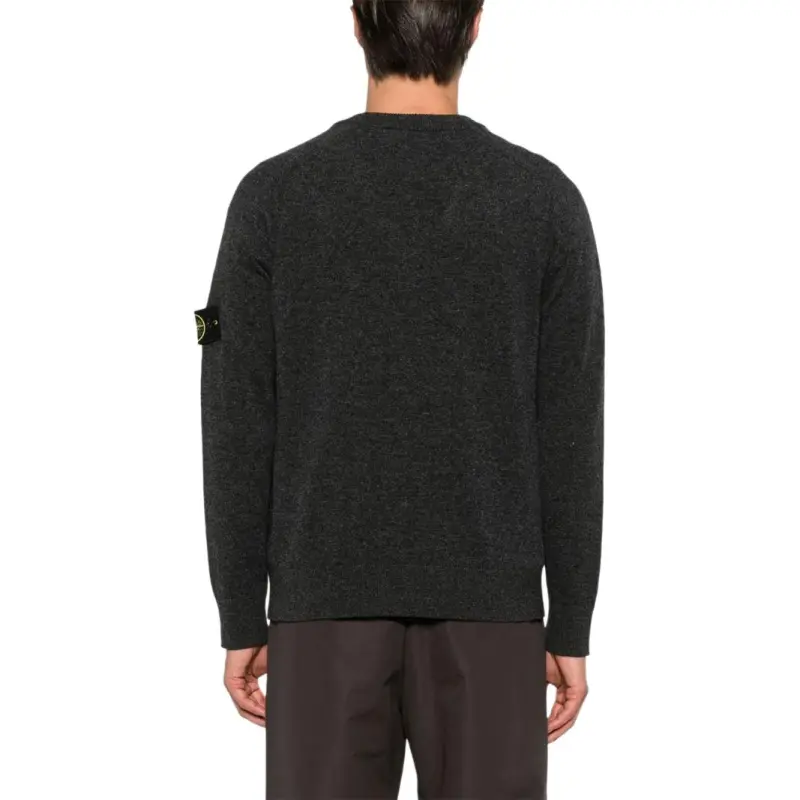 STONE ISLAND Compass Patch V Neck Knitted Cardigan-3