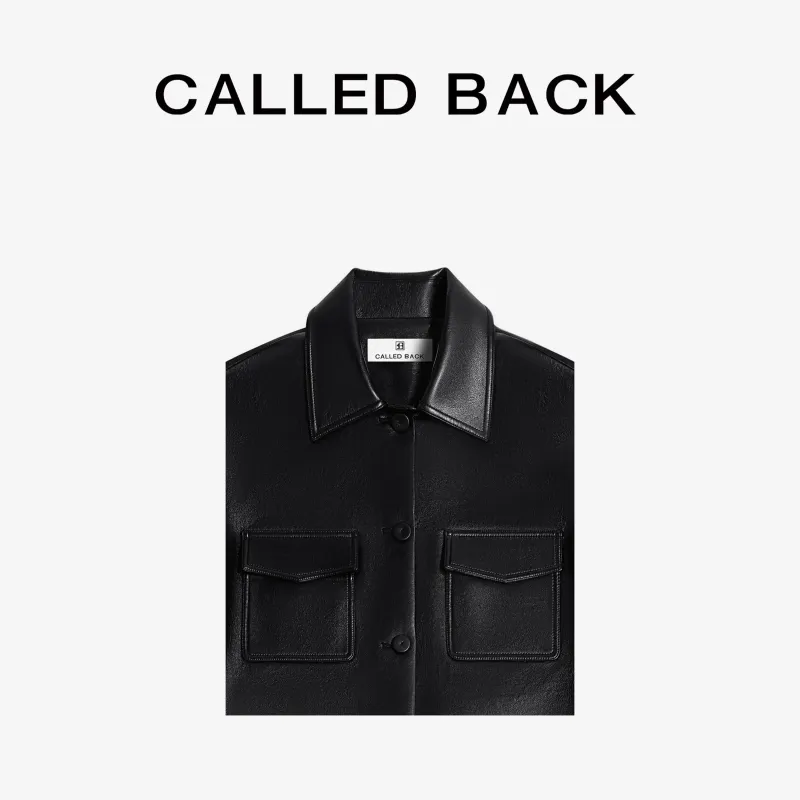 CALLED BACK Leather Jacket Women's Black-2