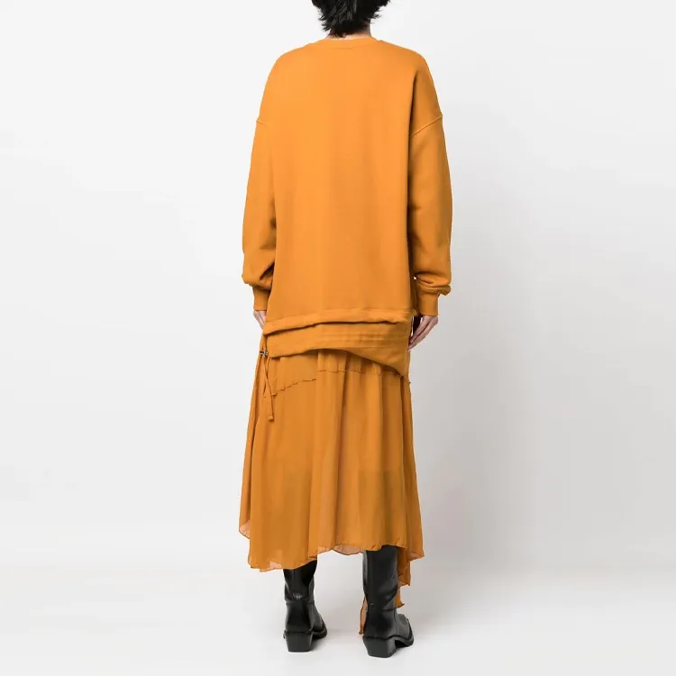 DIESEL Long-Sleeved Dresses Women's Orange-2