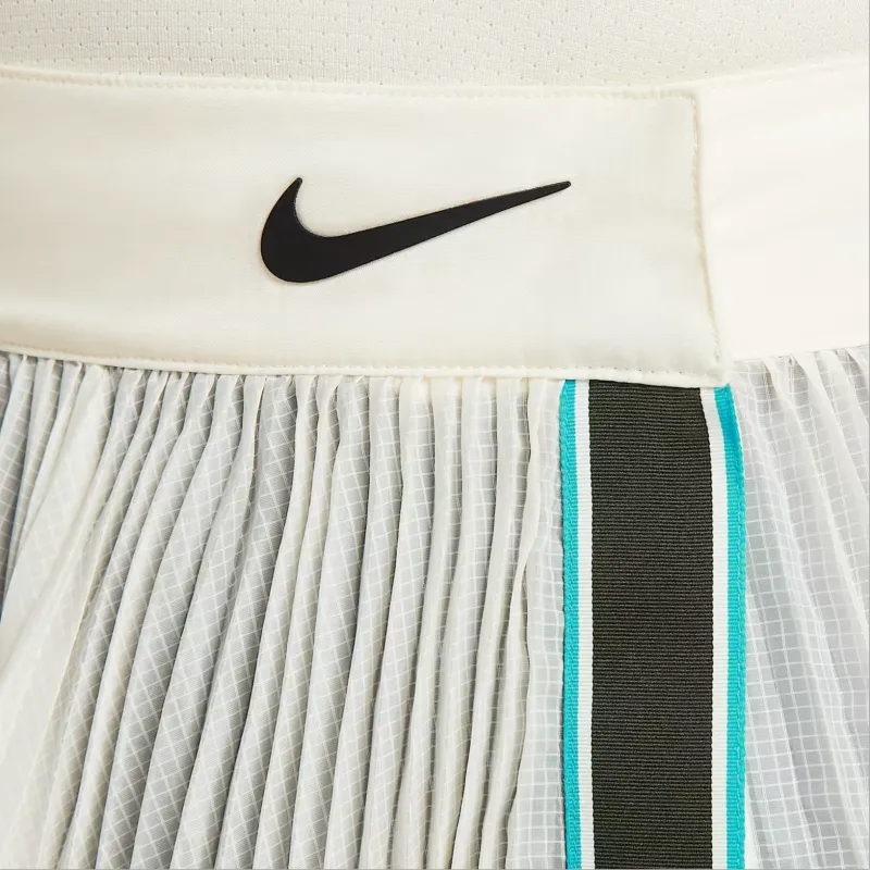 Nike Court Slam SS25 Casual Long Skirt Women's Light Ivory White/Black-4