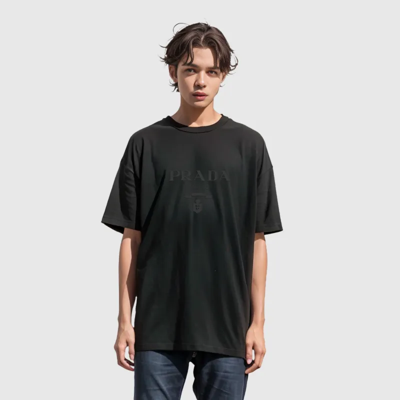 PRADA Logo Printed Short Sleeved T Shirt-4