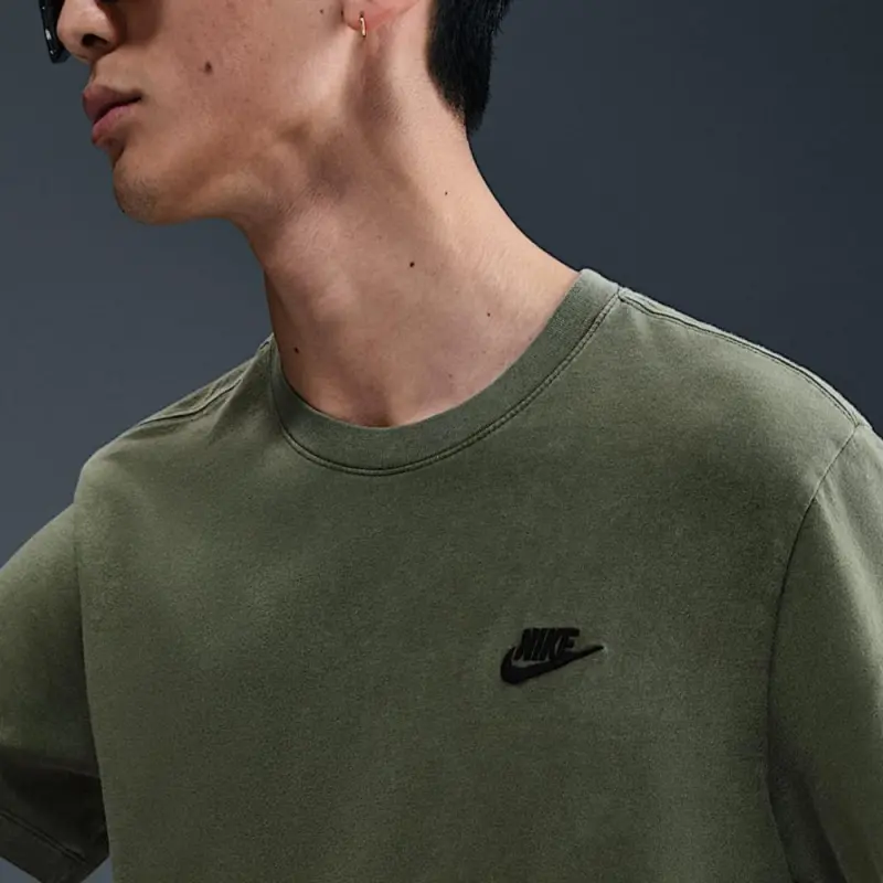 Nike T Shirts Men Olive Green-4