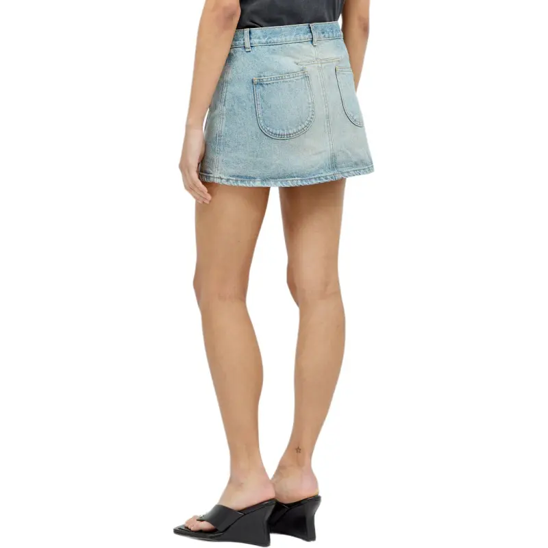 COURREGES Multiflex Denim Mini Skirt 'Light Blue Wash'-5