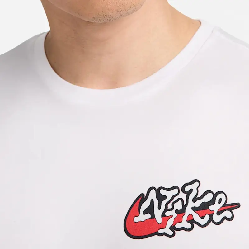 Nike Scribble Patch T Shirt Men's White/University Red/Black-4