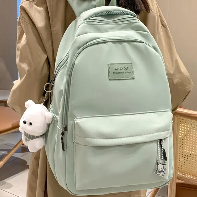 B.LB.L Nylon Backpack Regular Unisex Orange And White/Sports Black/981 Mint Green-7