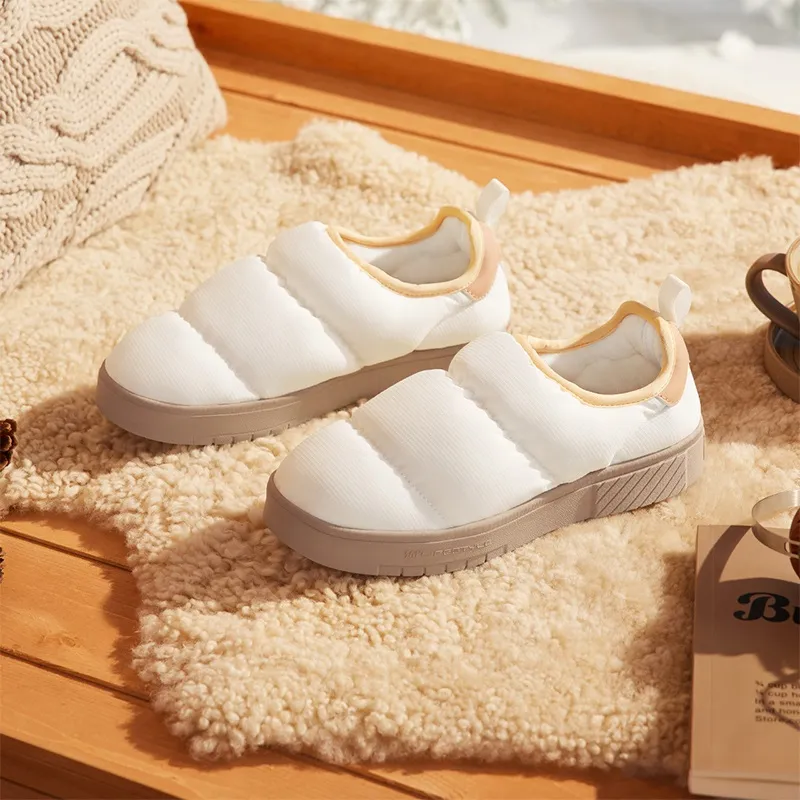 361° Warm Slip Resistant Low Top Skateboard Shoes Women's White-2