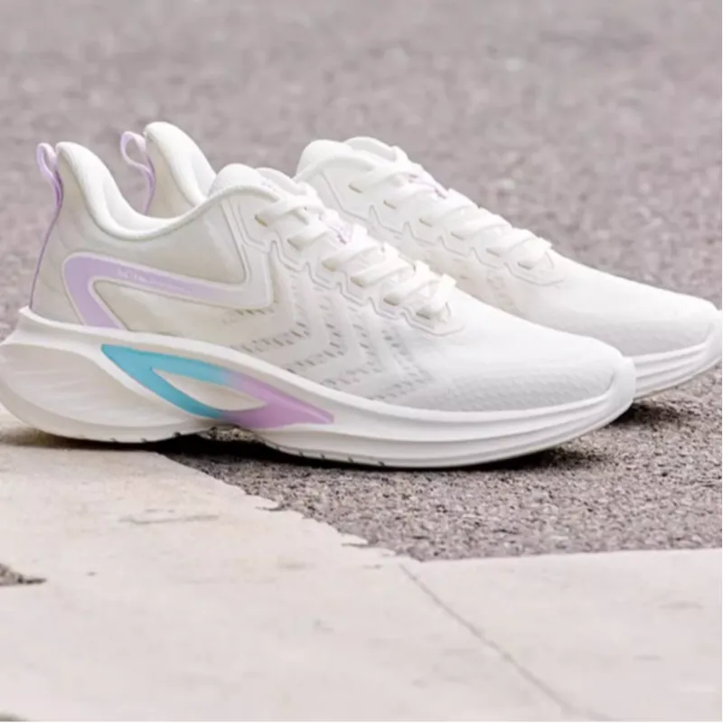 361° Cushioning Lightweight Low Top Running Shoes Women's White Purple-6