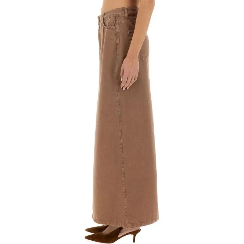 Alysi Logo patch Maxi Skirt-2
