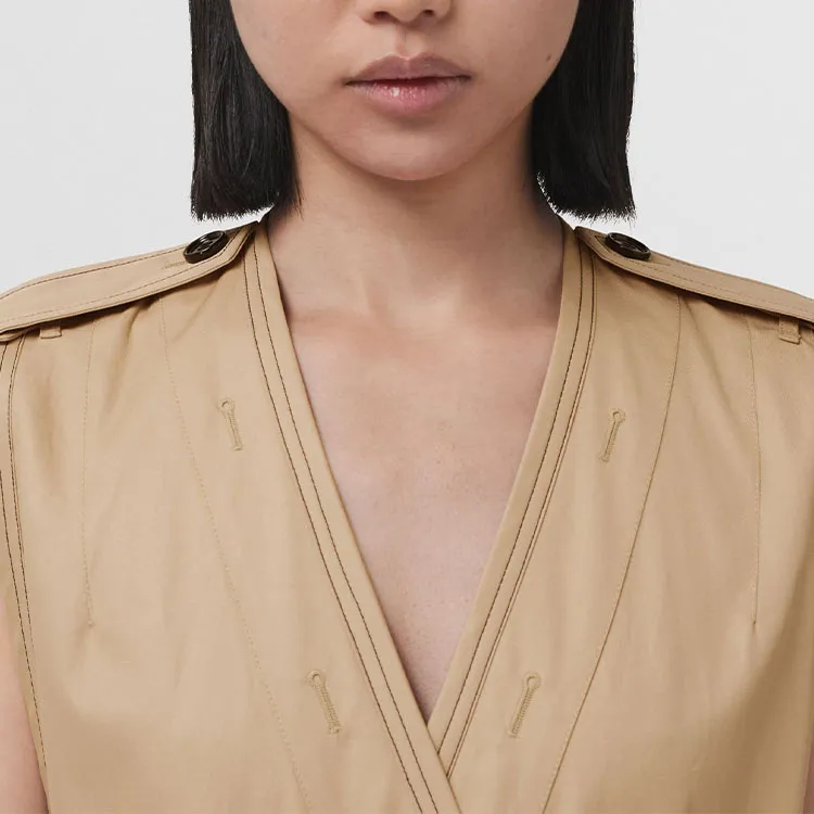 Burberry Sleeveless Dress Women's Tawny-3