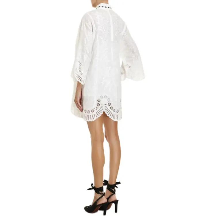 Zimmermann Floral-lace Long-sleeve Shirtdress-3