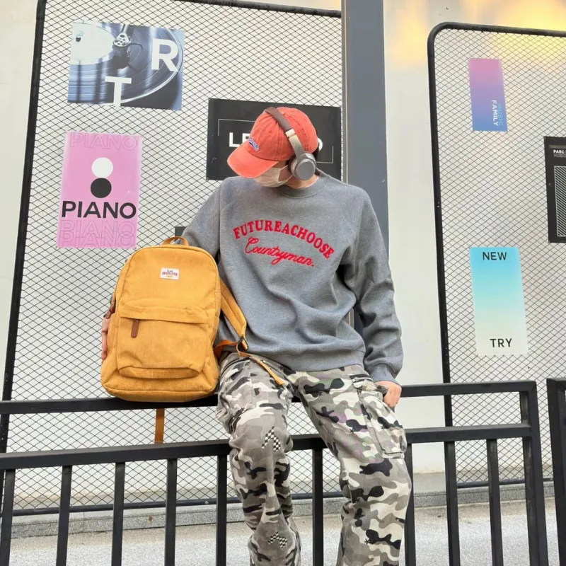 Lee Corduroy Backpack Regular Unisex Yellow-4